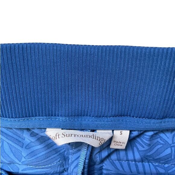 SOFT SURROUNDINGS Pull on Pants Blue Tropical Size Small - Picture 6 of 7